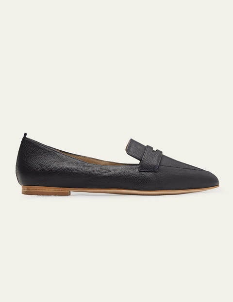 Flexi Sole Penny Loafers - Navy