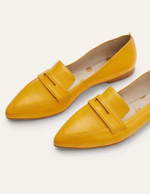 Flexi Sole Penny Loafers - Honey Gold Flexi Sole Penny Loafers - Honey Gold
