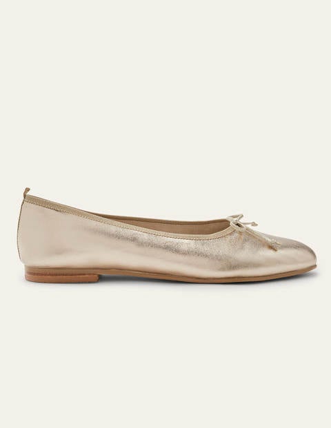 High Cut Ballerinas - Gold Metallic High Cut Ballerinas - Gold Metallic
