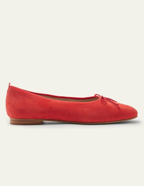 Hoch geschnittene Ballerinas - Kirschrot, Veloursleder Hoch geschnittene Ballerinas - Kirschrot, Veloursleder