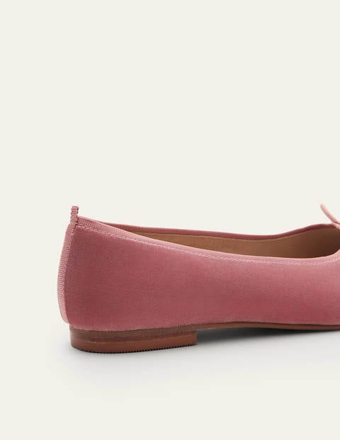 Hoch geschnittene Ballerinas - Graurosa, Samt Hoch geschnittene Ballerinas - Graurosa, Samt