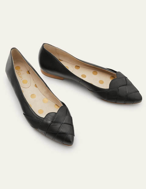 Woven Toe Ballerinas - Black Woven Toe Ballerinas - Black