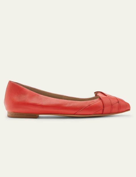 Woven Toe Ballerinas - Cherry Red Woven Toe Ballerinas - Cherry Red