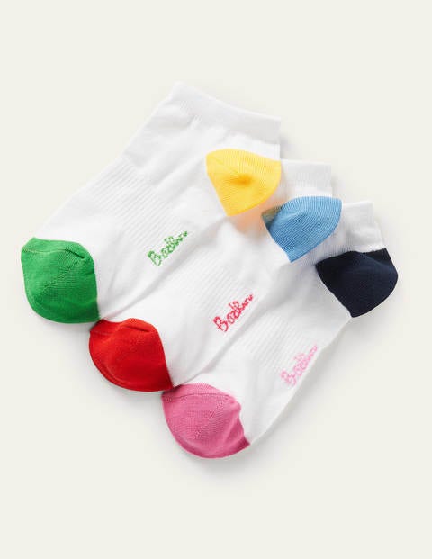 Three Pack Ankle Socks - Colour Block