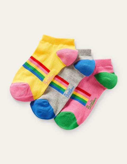 Three Pack Ankle Socks - Stripe Three Pack Ankle Socks - Stripe