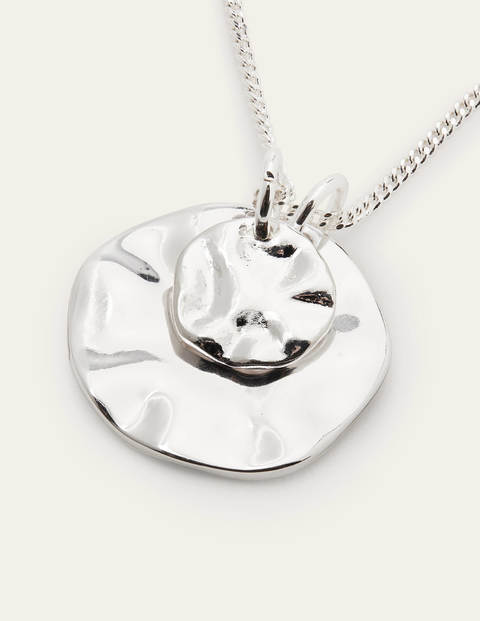 Halskette mit gehämmerten Scheiben - Silber Halskette mit gehämmerten Scheiben - Silber