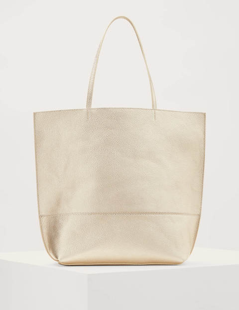 Leder-Shopper - Blassgold Leder-Shopper - Blassgold