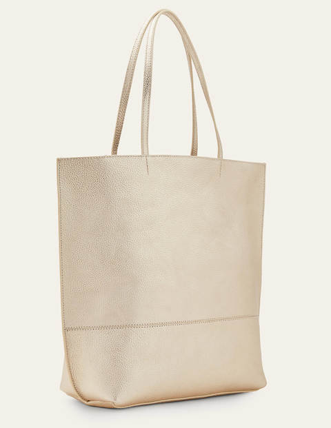 Leder-Shopper - Blassgold Leder-Shopper - Blassgold