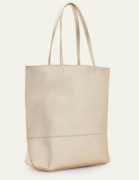 Leder-Shopper - Blassgold Leder-Shopper - Blassgold