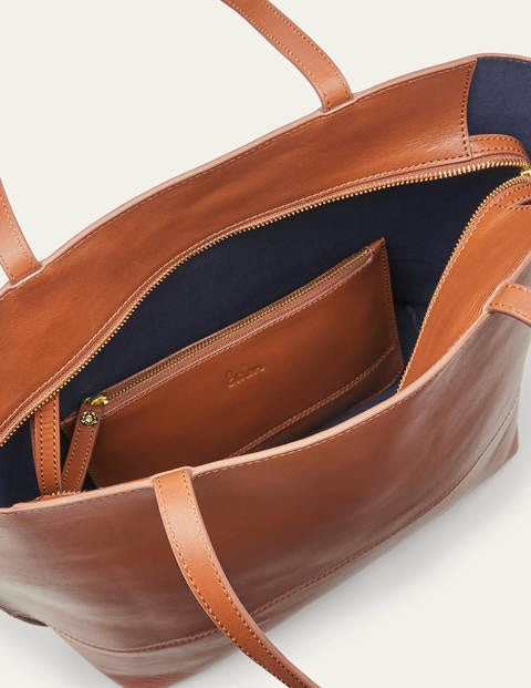 Leder-Shopper - Hellbraun Leder-Shopper - Hellbraun