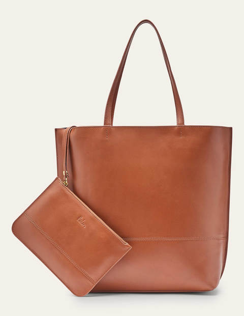 Leder-Shopper - Hellbraun Leder-Shopper - Hellbraun