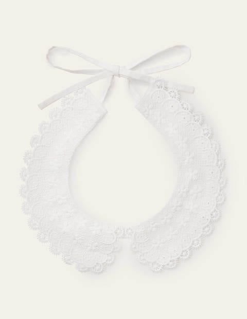 Detachable Lace Collar - White