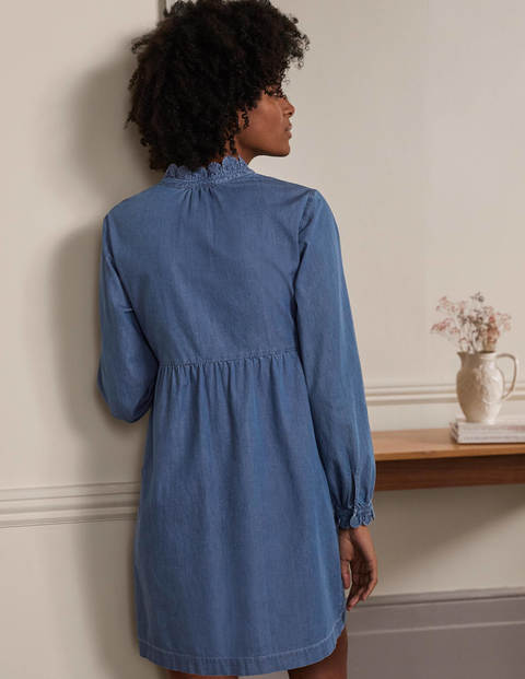 Dolores Shift Dress - Mid Vintage Denim Dolores Shift Dress - Mid Vintage Denim