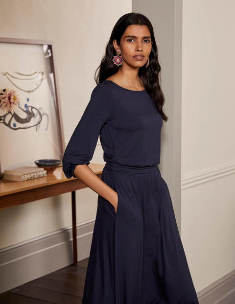 Evelyn Jersey Midi Dress - Navy Evelyn Jersey Midi Dress - Navy