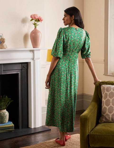 Iris Midi Dress - Sapling, Pretty Floral Iris Midi Dress - Sapling, Pretty Floral