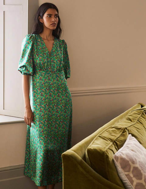 Iris Midi Dress - Sapling, Pretty Floral Iris Midi Dress - Sapling, Pretty Floral