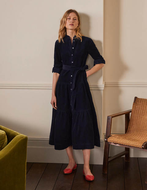 Ellen Tiered Shirt Dress - Navy Ellen Tiered Shirt Dress - Navy