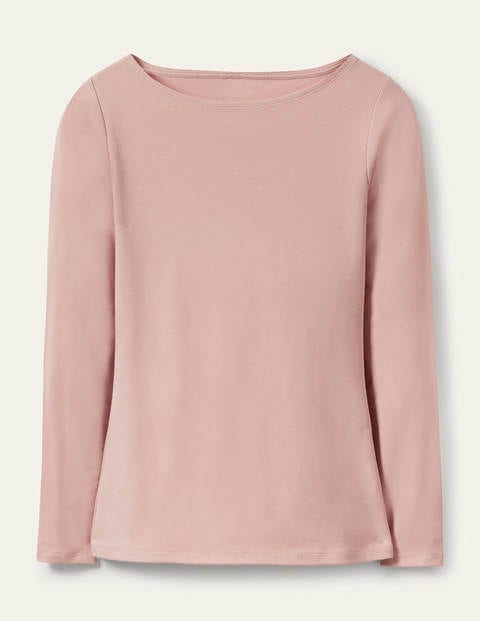 Basic-Shirt mit U-Boot-Ausschnitt - Milchshake Basic-Shirt mit U-Boot-Ausschnitt - Milchshake