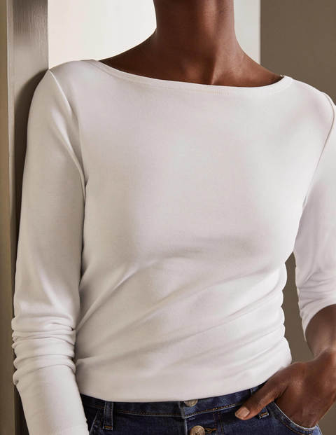 Essential Boatneck - White Essential Boatneck - White