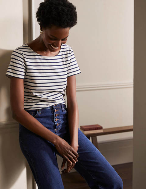 Short Sleeve Breton - Ivory/Navy Short Sleeve Breton - Ivory/Navy