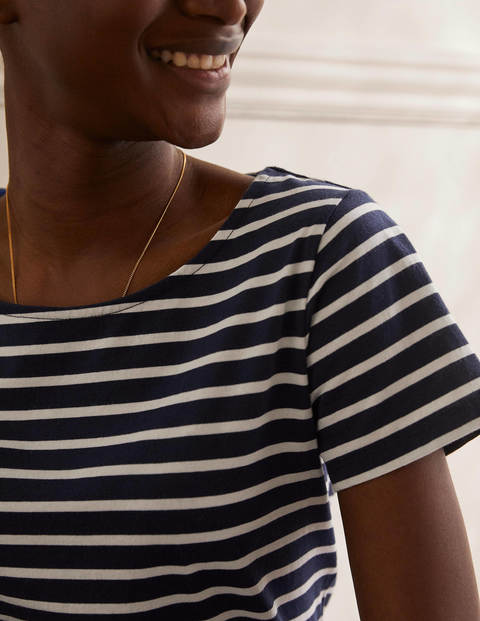 Kurzärmeliges Bretonshirt - Navy/Naturweiß Kurzärmeliges Bretonshirt - Navy/Naturweiß