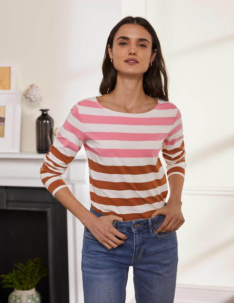 Long Sleeve Breton - Pink/ Red Oak Stripe Long Sleeve Breton - Pink/ Red Oak Stripe