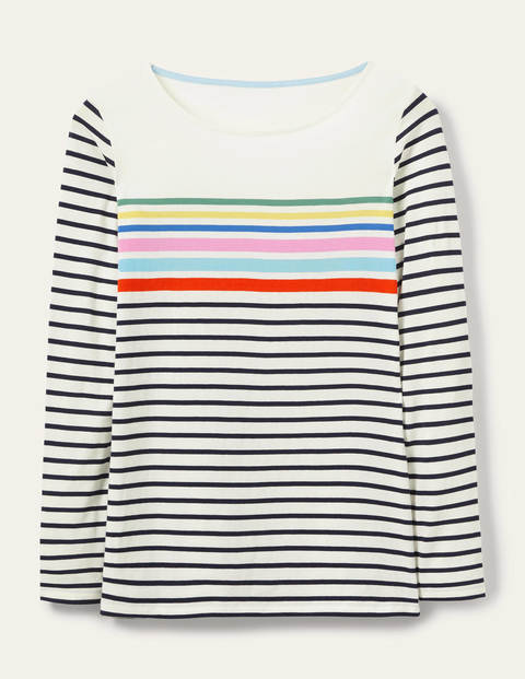 Long Sleeve Breton - Rainbow Chest Placement Long Sleeve Breton - Rainbow Chest Placement