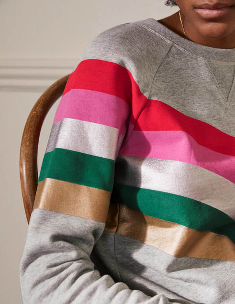 The Sweatshirt - Grey Marl, Rainbow Placement The Sweatshirt - Grey Marl, Rainbow Placement