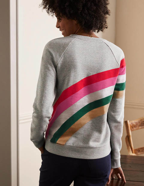 The Sweatshirt - Grey Marl, Rainbow Placement The Sweatshirt - Grey Marl, Rainbow Placement