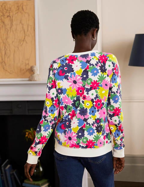 The Sweatshirt - Ivory, Paintbox Ditsy The Sweatshirt - Ivory, Paintbox Ditsy