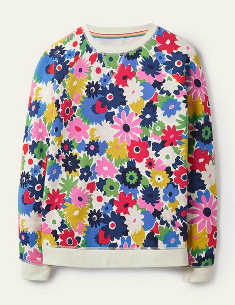 The Sweatshirt - Ivory, Paintbox Ditsy The Sweatshirt - Ivory, Paintbox Ditsy