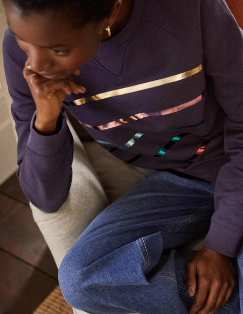 The Sweatshirt - Navy, Multi Foil Stripe The Sweatshirt - Navy, Multi Foil Stripe