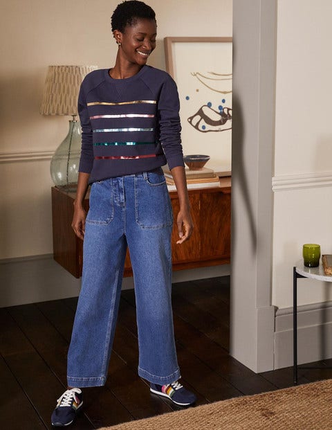The Sweatshirt - Navy, Multi Foil Stripe The Sweatshirt - Navy, Multi Foil Stripe