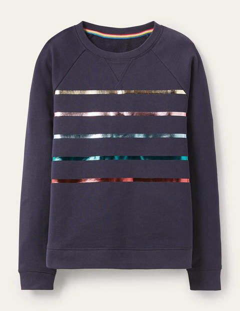 The Sweatshirt - Navy, Multi Foil Stripe The Sweatshirt - Navy, Multi Foil Stripe