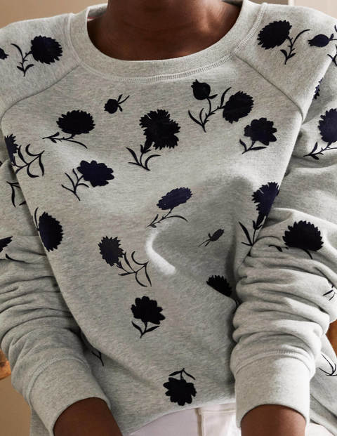The Sweatshirt - Grey Marl, Leafy Bud The Sweatshirt - Grey Marl, Leafy Bud