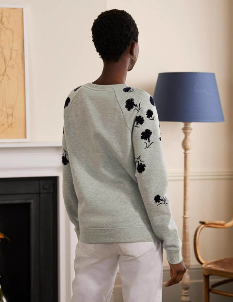 The Sweatshirt - Grey Marl, Leafy Bud The Sweatshirt - Grey Marl, Leafy Bud