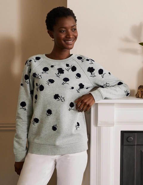 The Sweatshirt - Grey Marl, Leafy Bud The Sweatshirt - Grey Marl, Leafy Bud