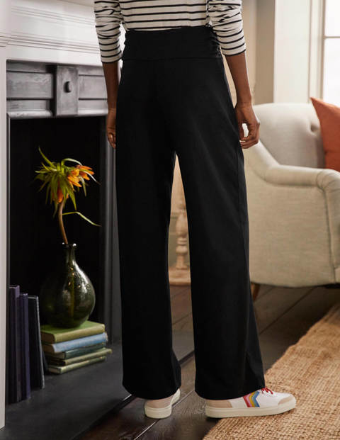 Wide Leg Jersey Pants - Black Wide Leg Jersey Pants - Black