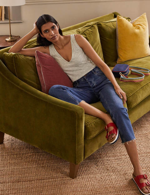 The Cotton Tank - Ivory/Navy The Cotton Tank - Ivory/Navy