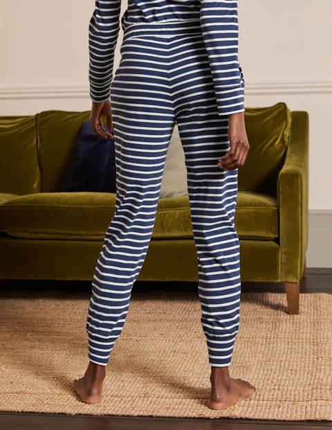 Alba Jersey Pajama Bottoms - Navy and Ivory Stripe Alba Jersey Pajama Bottoms - Navy and Ivory Stripe