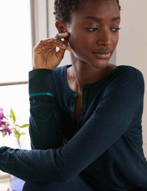 Alba Jersey Pajama Top - Navy Alba Jersey Pajama Top - Navy