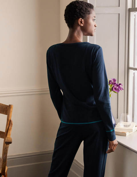 Alba Jersey Pajama Top - Navy Alba Jersey Pajama Top - Navy