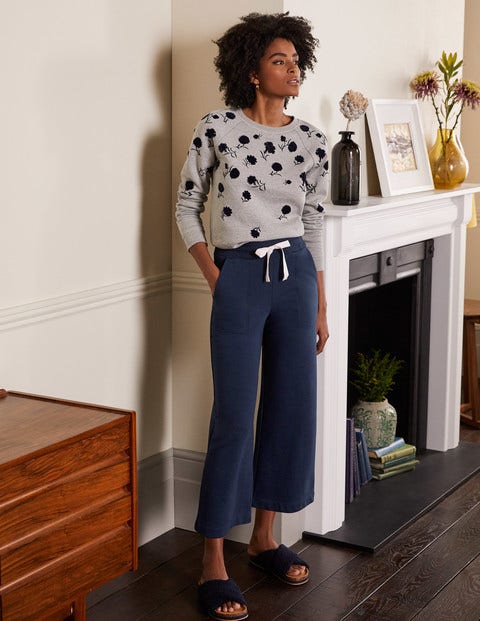 Thelma 7/8-Jogginghose aus Jersey - Navy Thelma 7/8-Jogginghose aus Jersey - Navy
