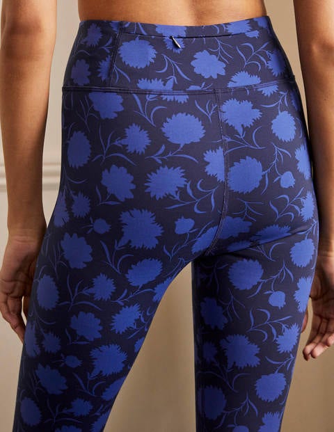 Jessica Active Leggings - Persian Blue, Leafy Bud Jessica Active Leggings - Persian Blue, Leafy Bud