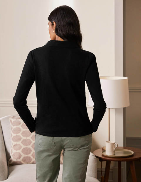 The Cotton Collar Notch Tee - Black The Cotton Collar Notch Tee - Black