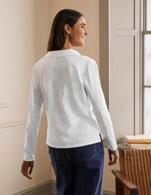 The Cotton Collar Notch Tee - White The Cotton Collar Notch Tee - White