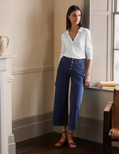 The Cotton Collar Notch Tee - White The Cotton Collar Notch Tee - White