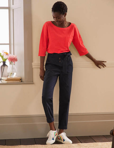The Cotton Boxy Boatneck Tee - Cherry Red The Cotton Boxy Boatneck Tee - Cherry Red
