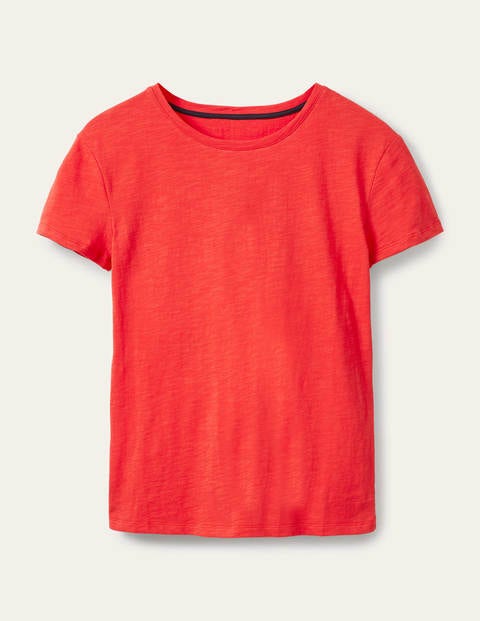 Das Boyfriend-T-Shirt aus Baumwolle - Kirschrot Das Boyfriend-T-Shirt aus Baumwolle - Kirschrot