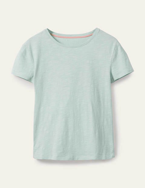 Das Boyfriend-T-Shirt aus Baumwolle - Seeblau Das Boyfriend-T-Shirt aus Baumwolle - Seeblau